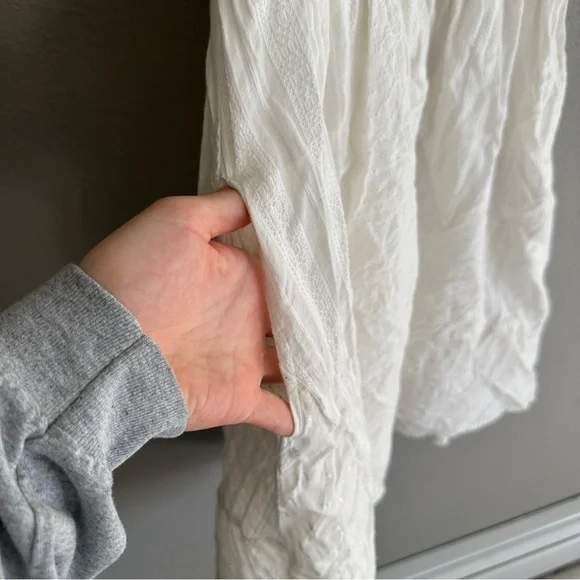 Maeve Anthropologie White  Patchwork Full Skirt Dress 2 - Picture 4 of 14